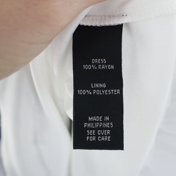 BCX Paisley Sundress Women 9 White Boho Garden Party Cruise Vacation Hippie - Picture 4 of 10